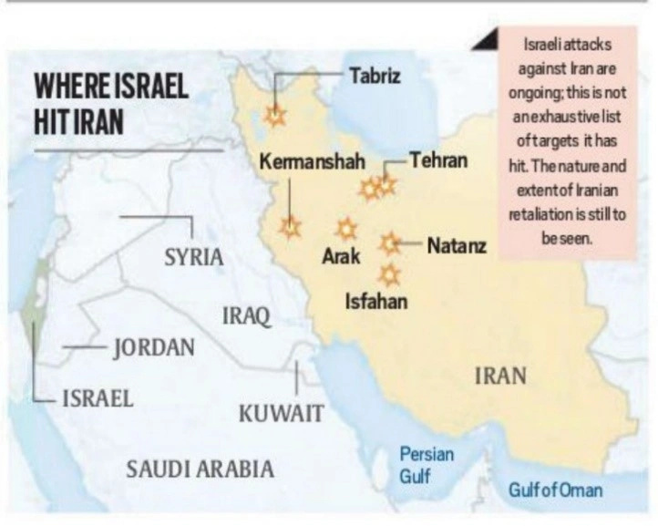 Where Israel attacked Iran:
