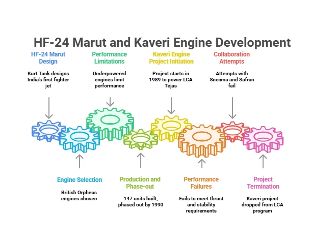 HF-24 Marut and Kaveri Engine Development (AMCA):