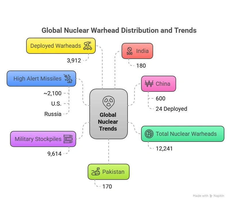 Global Nuclear Warhead Distribution and Trends (SIPRI Report 2024):