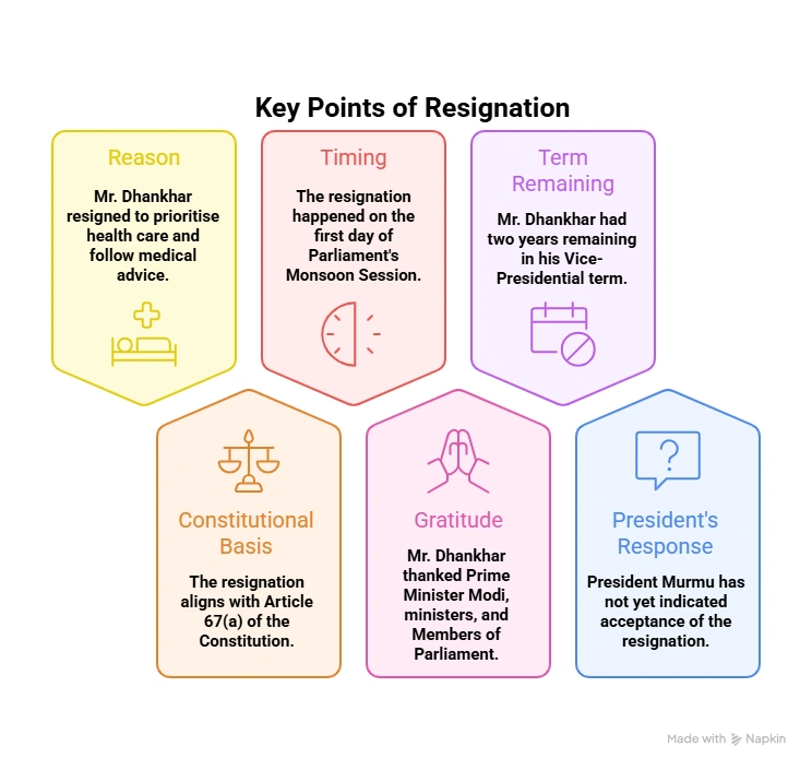 Key Points of Vice-President Jagdeep Dhankhar Resignation:
