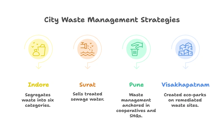 Good waste management practices:
(Swachh Survekshan)