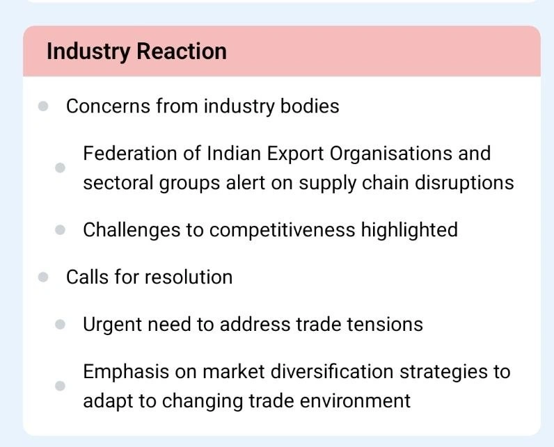 Government and Industry Response to US India Trade Development: