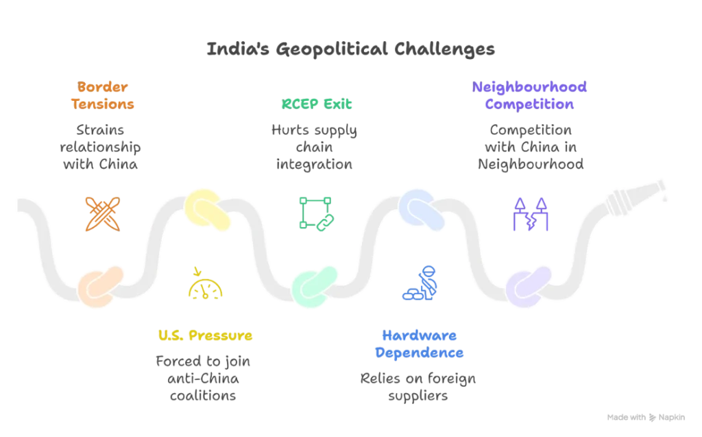 Challenges:
India's Geopolitical Challenges
