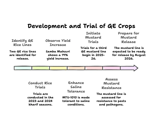 Development and Trail of GE Crops: