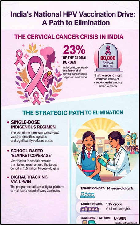 India's National HPV Vaccination Drive A Path to Elimination
