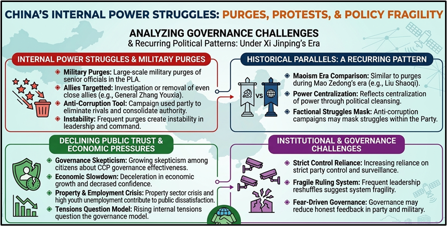 China's Internal Power Struggles: Purges, Protests, & Policy Fragility
