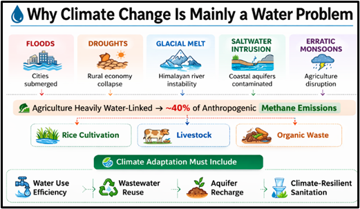 Why Climate Change ids Mainly a Water Problem