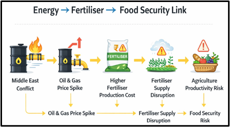 Energy-> Fertiliser-> Food Security Link
