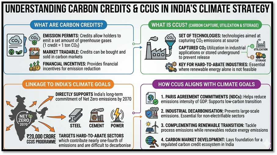 Understanding Carbon Credits & CCUS in India's Climate Strategy