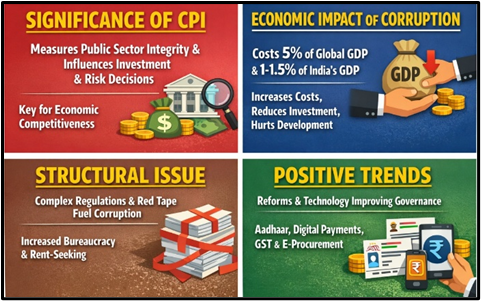 Significance of Corruption Perceptions Index (CPI), Economic Impact of Corruption, Structural Issue & Positive Trends