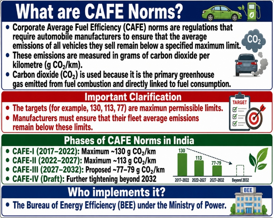 (CAFE III Norms: Incrementalism vs EV Transition)
What are CAFE Norms?