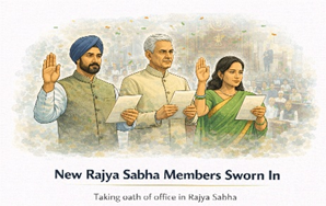 New Rajya Sabha members sworn in