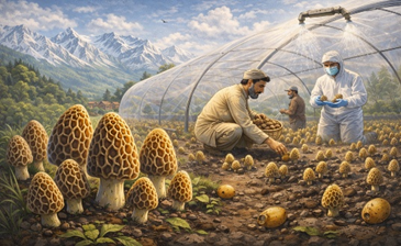Breakthrough in Cultivation of Rare Morel Mushrooms in Kashmir