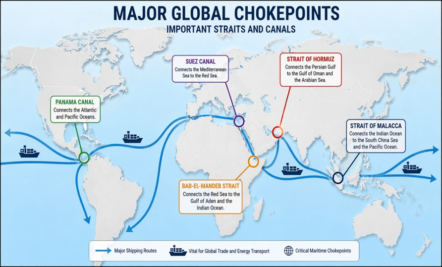 Major Global Chokepoints: Important Straits and Canals