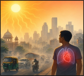 Surface Ozone and Heatwave Health Risks