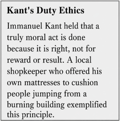 Kant's Duty Ethics
(Fire Safety)