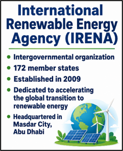 International Renewable Energy Agency (IRENA)
(Renewable Energy Transition and Fossil Fuel Savings)