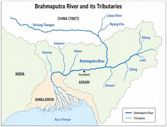 Brahmaputra River and its Tributaries
(Assam Floods and Brahmaputra River Basin)