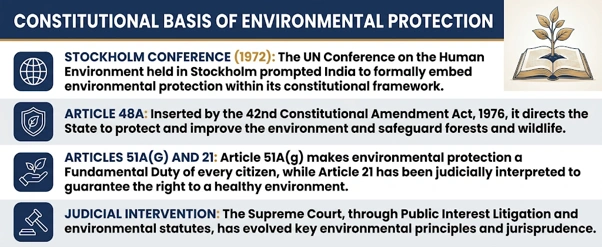 Constitutional Basis of Environmental Protection
(Supreme Court and India’s Environmental Jurisprudence)