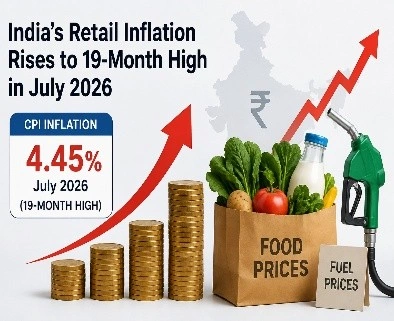 India’s Retail Inflation Rises to 19-Month High in July 2026
CPI Inflation