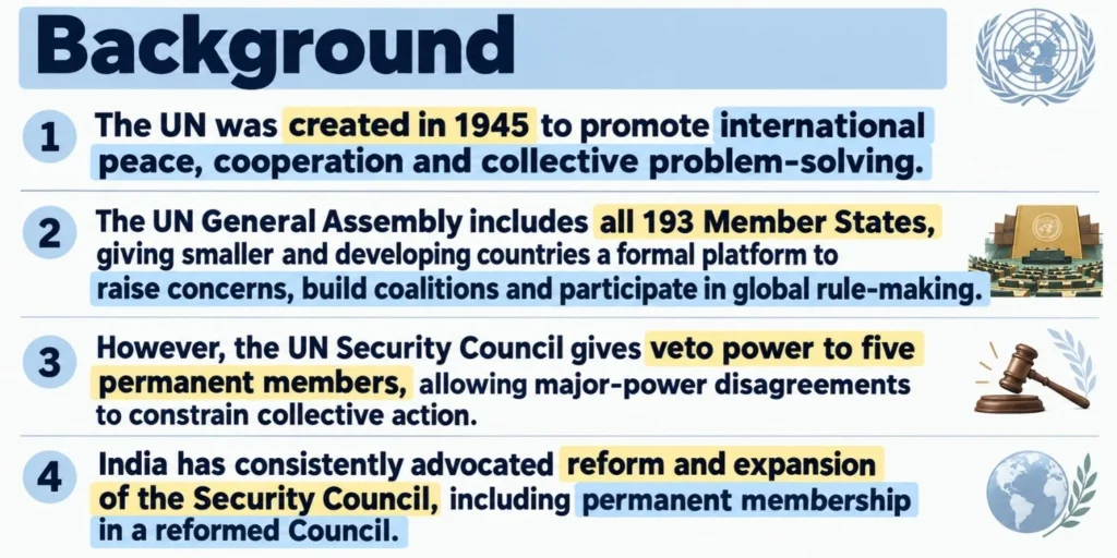 Background
(UN Reform and Multilateralism)