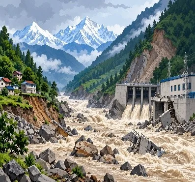 Nepal Flash Floods Expose Climate Risks to Himalayan Hydropower