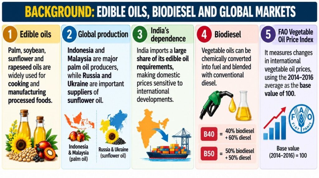Background: Edible Oil, Biodiesel and Global Markets