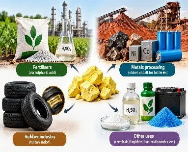 Sulphur: Uses in Fertilisers, Metals and Battery Supply Chains